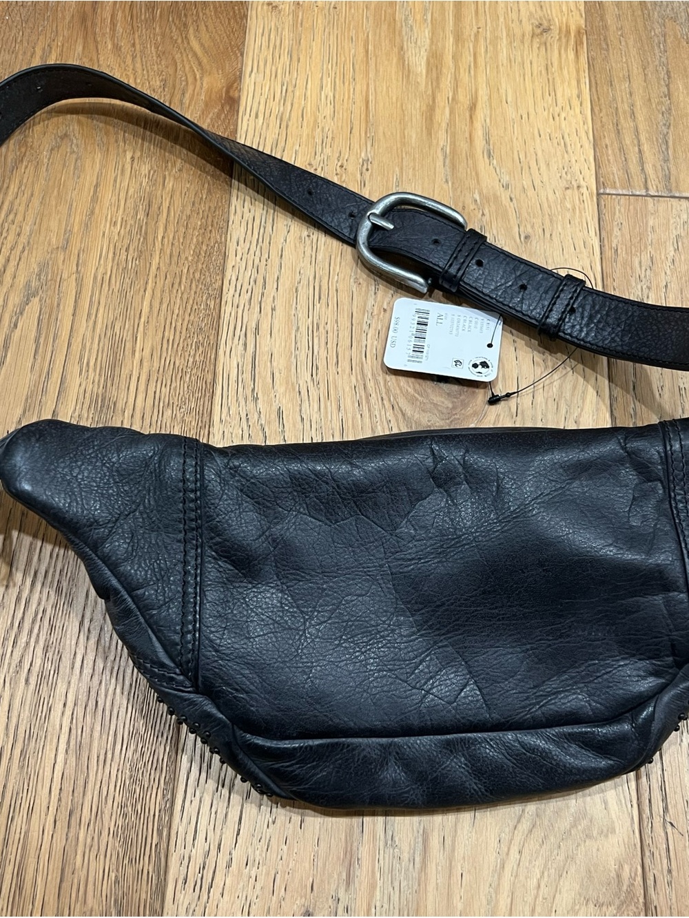 Free People Black Studded Leather Crossbody Belt Bag - Picture 5 of 5